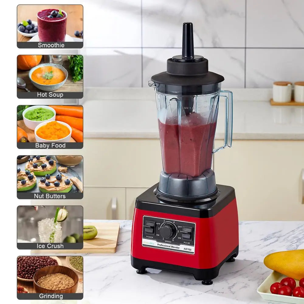 【7 Years Warranty】BPA Free Heavy Duty Commercial Grade Blender Professional Mixer Juicer Ice Smoothies Peak 2200W