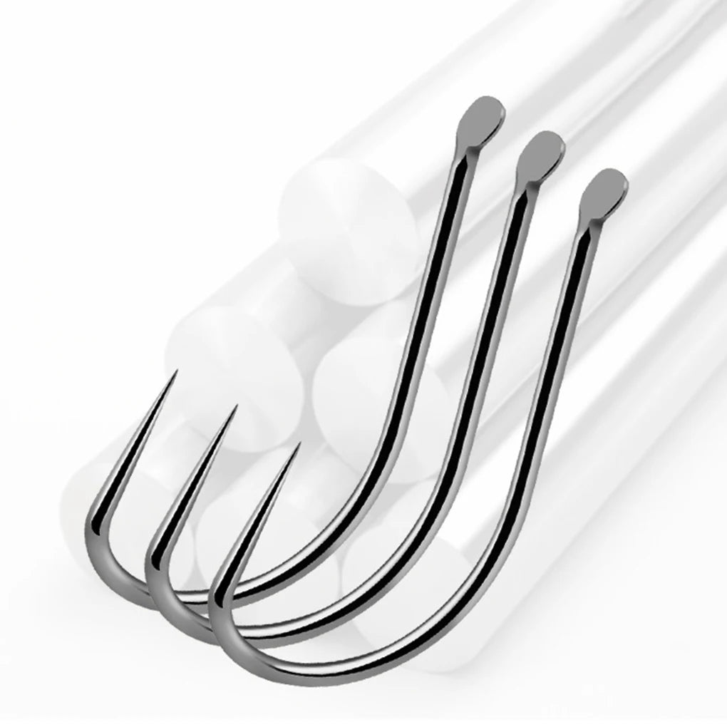 30PCS Small Fishing Hooks Fishhook for Stream Fishing No Barb Hardened Bait Holders Angling Tackles Fishing Gear Accessories