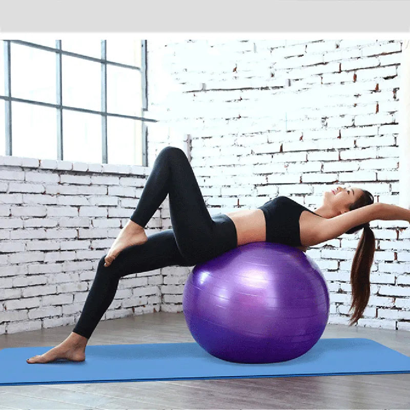 Yoga Ball Fitness Balls Sports Pilates Birthing Fitball Exercise Training Workout Massage Ball Gym Ball 45cm Workout Equipments