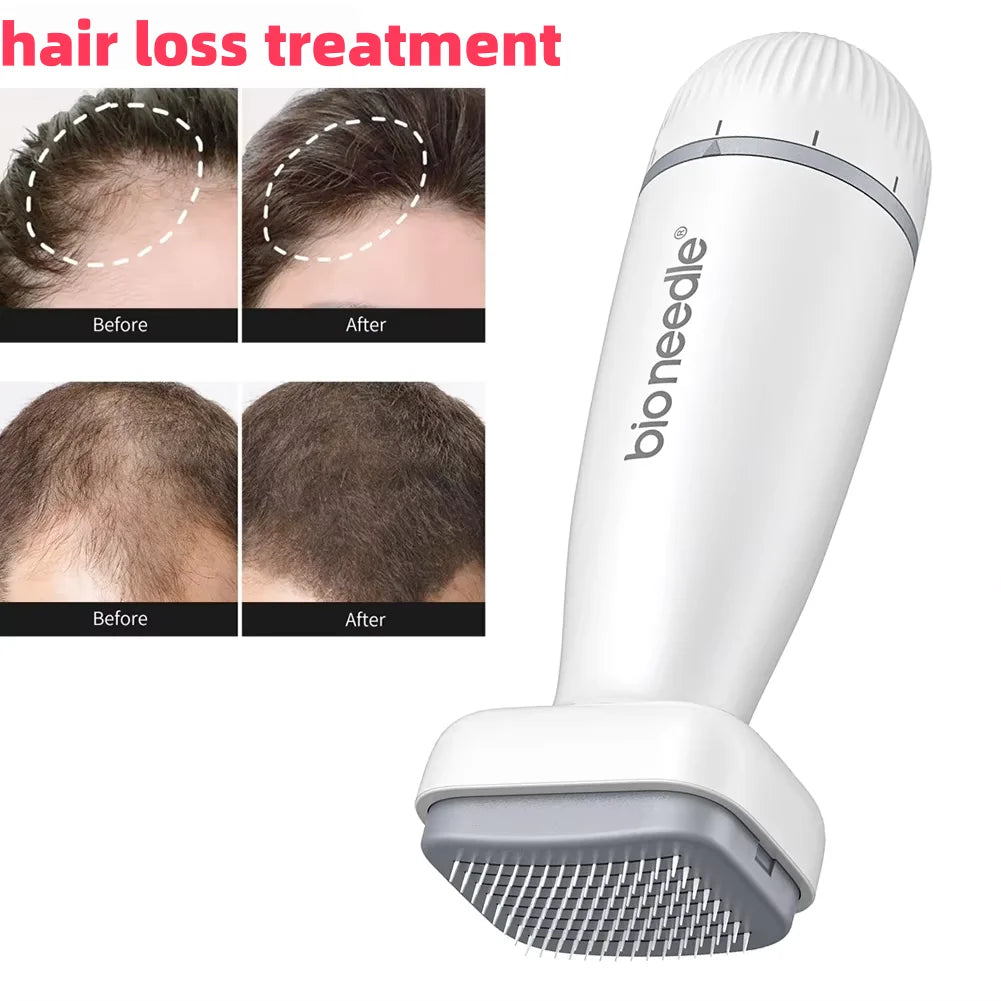 adjustable titanium stamp derma roller face roller beard growth massager scalp massage 120pins microneedling