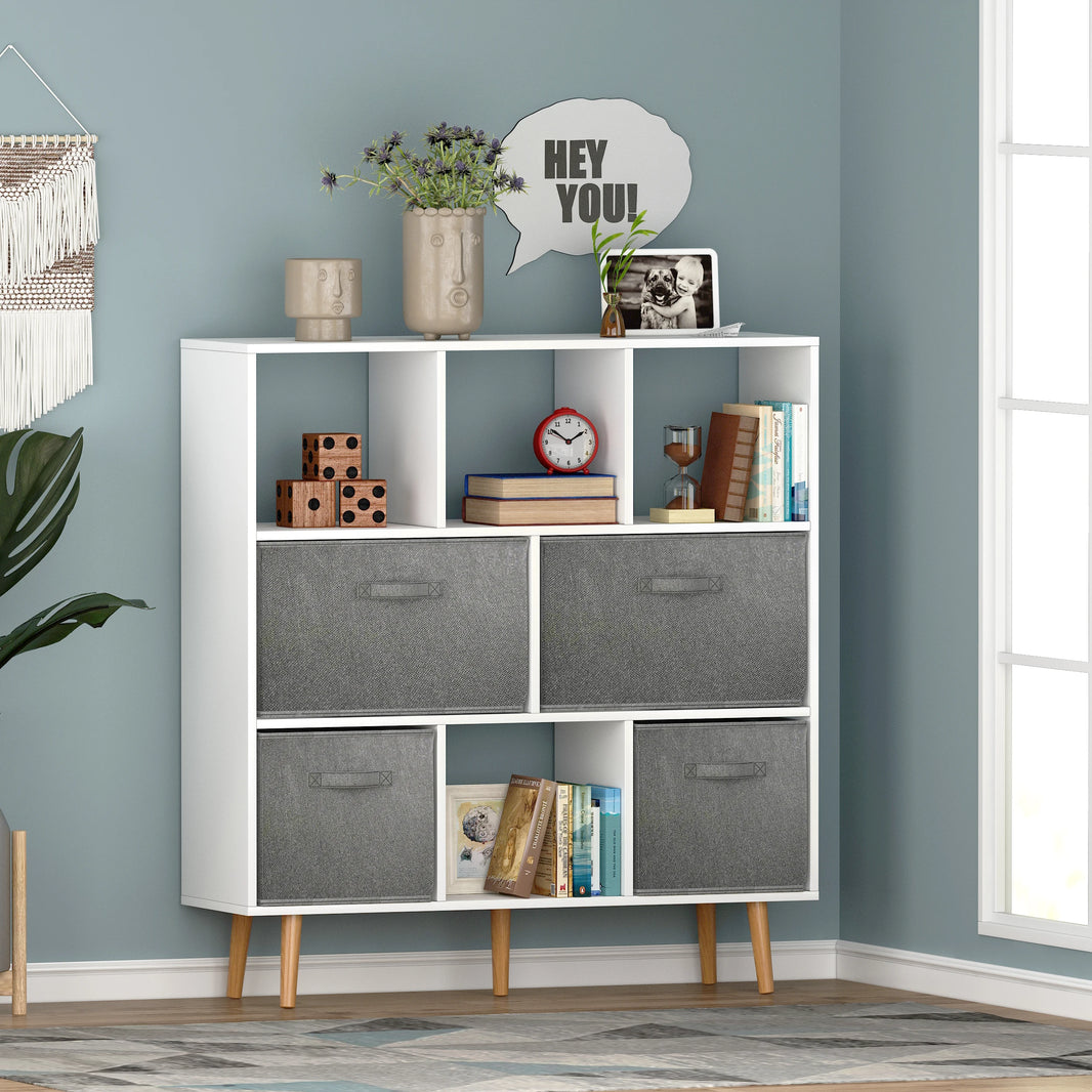 Bookshelf, White, Fast Selling Elegant Wooden Bookshelf with Adjustable Shelves, Durable & Spacious Home Storage Solution