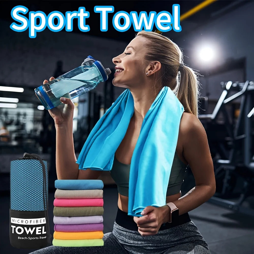 1pc Quick Dry Travel Towel , Microfiber Beach Towel Compact Soft Trip Towel Lightweight Adults Towel for Camping,Gym ,Beach