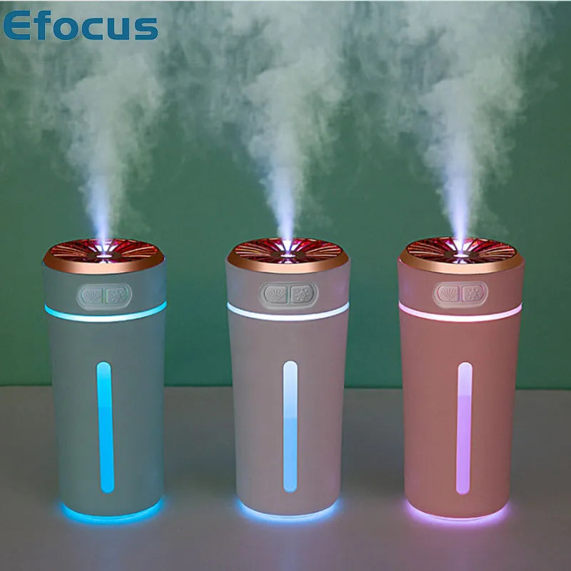 Portable 300ml Ultrasonic Humidifier Wireless Car Air Freshener Mist Maker Fogger With Light Home Aroma Diffuser Dropship