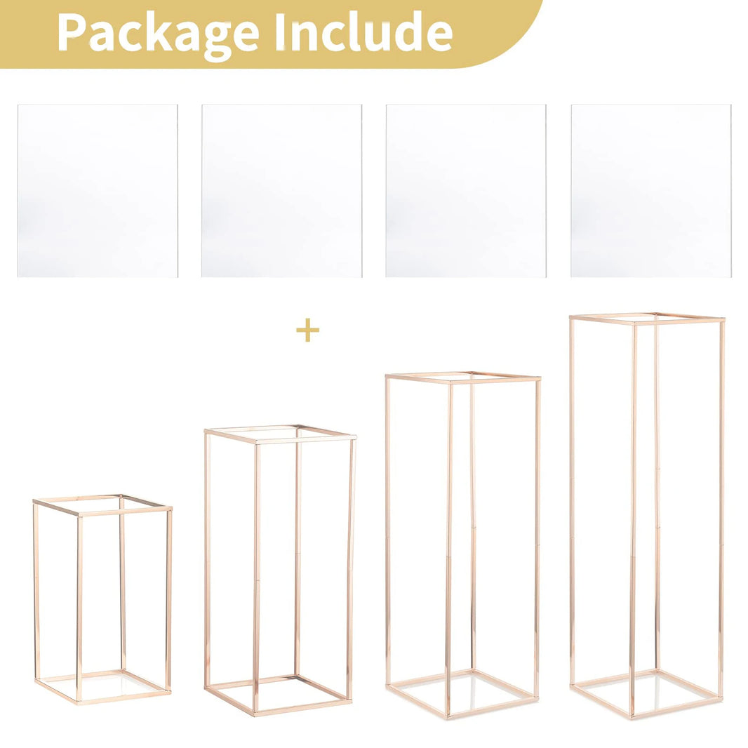 Metal Plant Stands for Wedding Party Decoration,holiday decor Road Lead Flower Stand, T-stage Decor, 4 PCs/Set