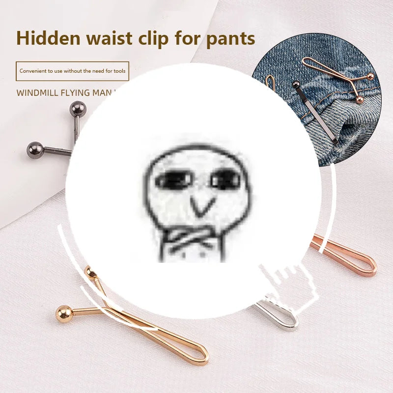 4PCS Adjustable Sleeve Clip Jeans Skirts Detachable Buckle Accessories For Pants Waist Tightening Sleeve Reduction Clip