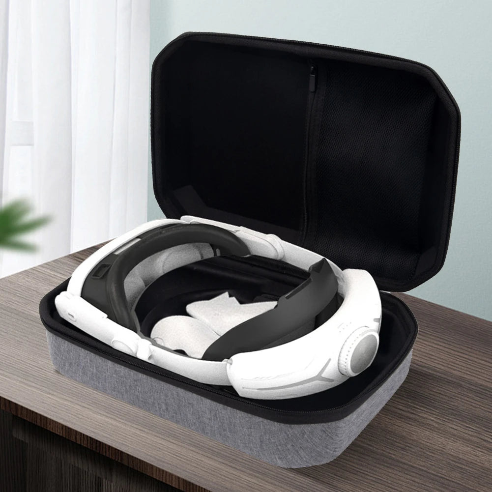 Protective Bag with Lens Cover Waterproof Travel Home Storage Bag Shockproof Mesh Pocket for Meta Quest 3 VR Headset Accessories