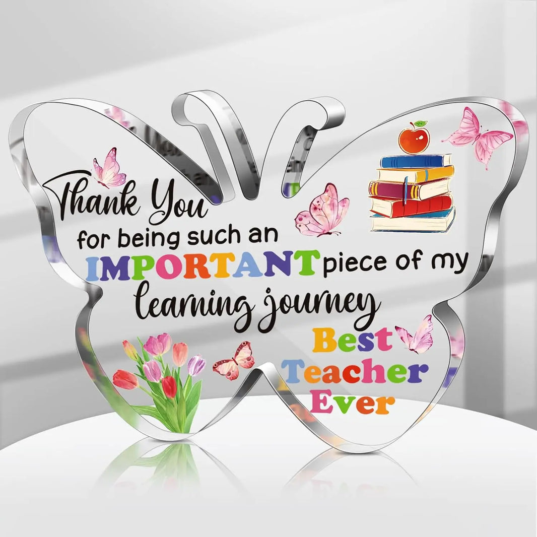 Teacher Appreciation Gifts for Women Acrylic Thank You Teacher Gift from Student Graduation End of Year Present for Office Desk