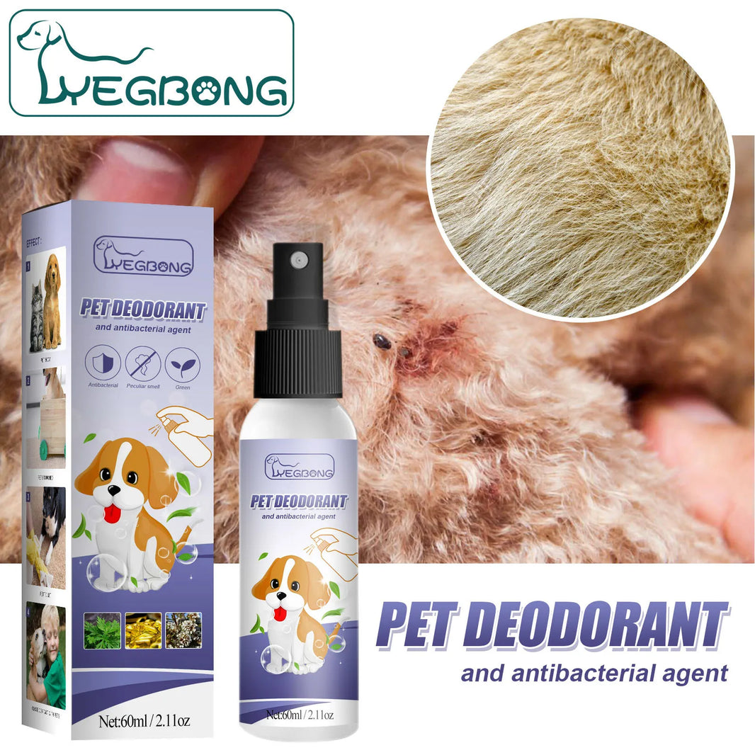 60ml Dog & Cat Deodorant With Natural Plant Formula Pet Liquid Perfume Spray To Make Your Puppy Smell Great Long-Lasting Clean