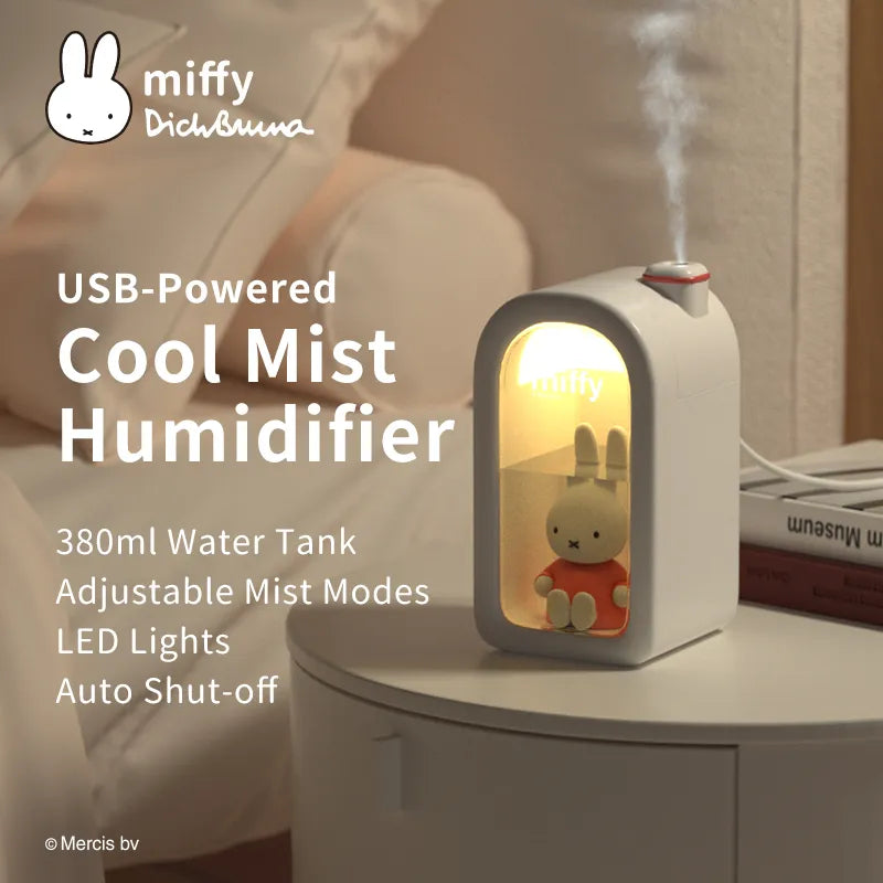 Miffy X MIPOW 380ML Cool Mist Humidifier Cute With Night Light USB Portable Air Humidifier Freeshipping For Bedroom Home Gifts