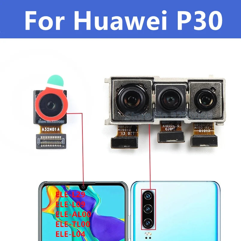 Front And Rear Back Camera For Huawei P30 Main Facing Camera Module Flex Replacement Spare Parts