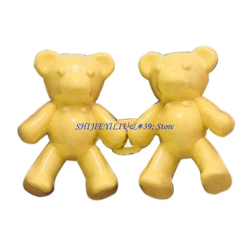 E21F Jeans Buttons for Loose Jeans Adjustable Waist Buckle Bear Waist Button