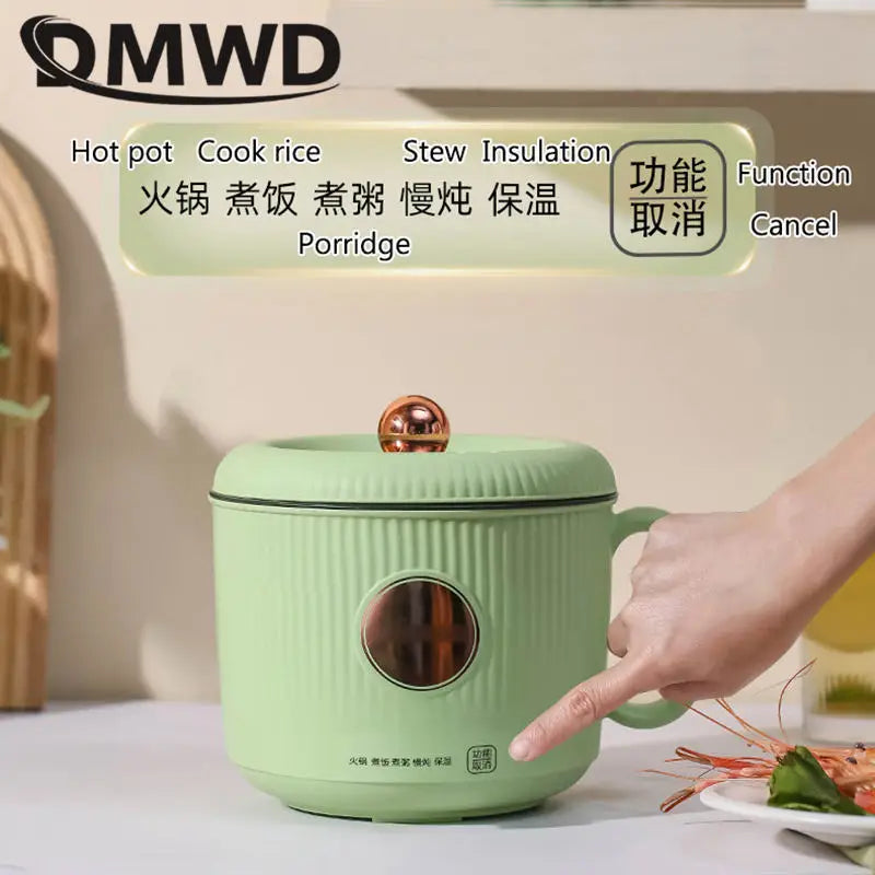 1.7L Smart Electric Cooking Pot Noodles Egg Boiler Stew Soup Stir-fry Pan Food Steamer Hotpot Multicooker Keep warm Rice cooker
