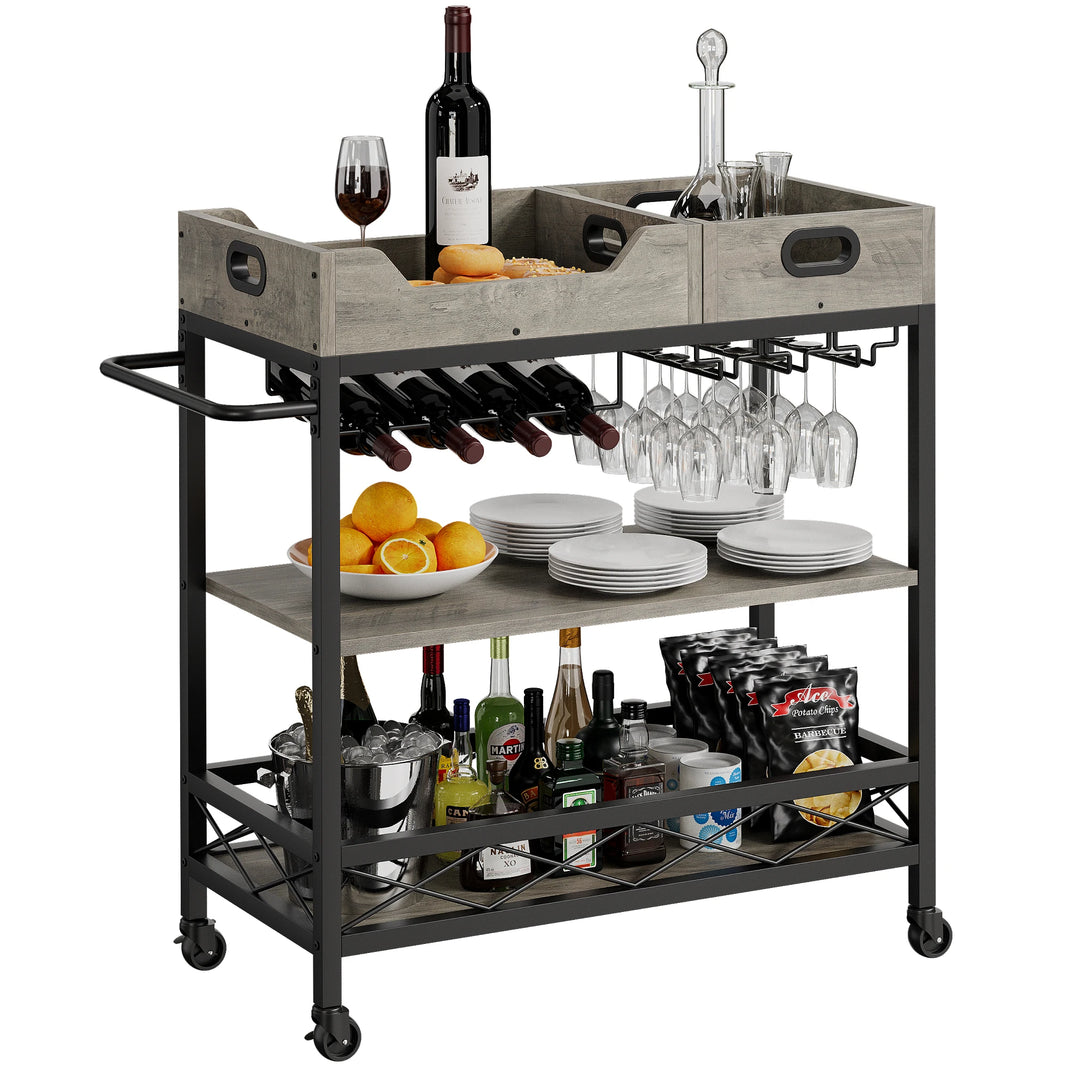 Kitchen Storage Dining Car Metal Tray Service Dining Car Home Storage
