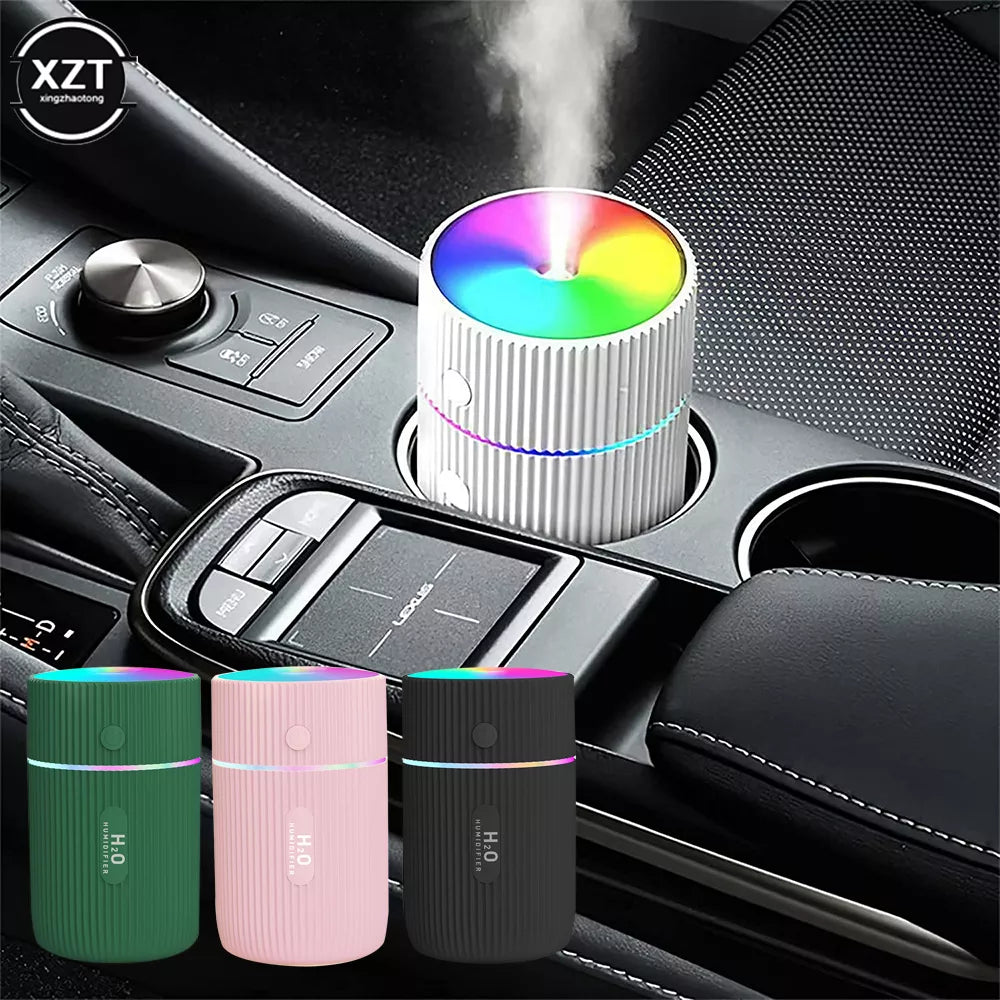 Mini Car Air Humidifier Portable Air Freshener With LED Night Light 2 Modes USB Power Oil Diffuser For Car Interior Accessories