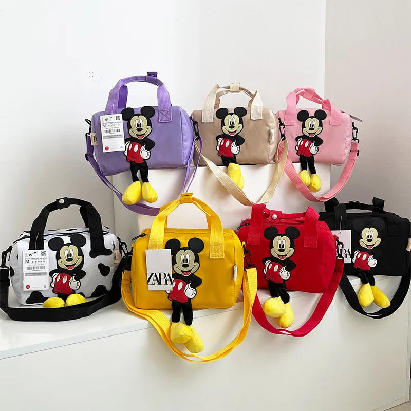 2023 New Disney Shoulder Bags Cartoons Mickey Mouse Nylon Bag Women Messenger Bag Cute Anime Fashion Handbag Gifts for A Girls
