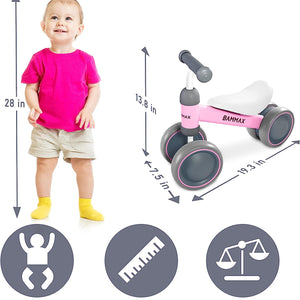 Tykebike® Ride on Toy | Baby Balance Bike for Toddlers 1-2 Years | Lightweight Steel Kids Bike with Easy Glide Wheels & Safer Steering | Indoor/Outdoor Use