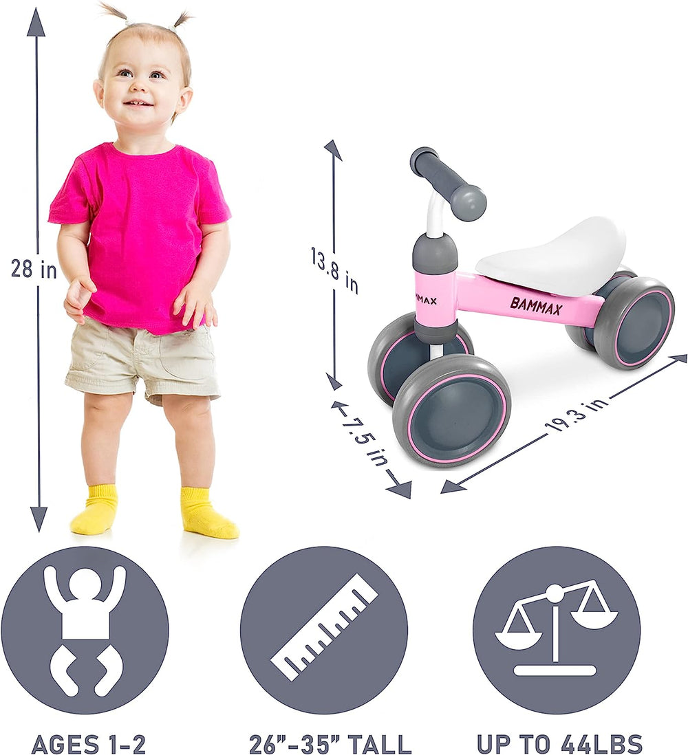 Tykebike® Ride on Toy | Baby Balance Bike for Toddlers 1-2 Years | Lightweight Steel Kids Bike with Easy Glide Wheels & Safer Steering | Indoor/Outdoor Use