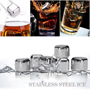 Stainless Chilling Chilling Stones Beverage Wine Bar Accessories Metal Ice Cubes for Drinks Reusable Chilling Stones for Wine