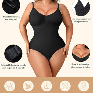 Women Slimming Bodysuits Shapewear Tops Tummy Control Body Shaper Spaghetti Strap Camisole Leotards Bodycon Jumpsuit