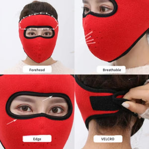 Winter Riding Face Mask Warmth Thickened Neck Ear Protection Wind Cold Resistance Breathable Electric Vehicle Full Mask Autumn