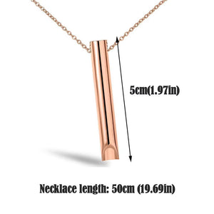 Stainless Steel Anxiety Breathing Necklace for Women Stress Relief Meditation Necklaces Yoga Ritual Female Jewelry Accessories