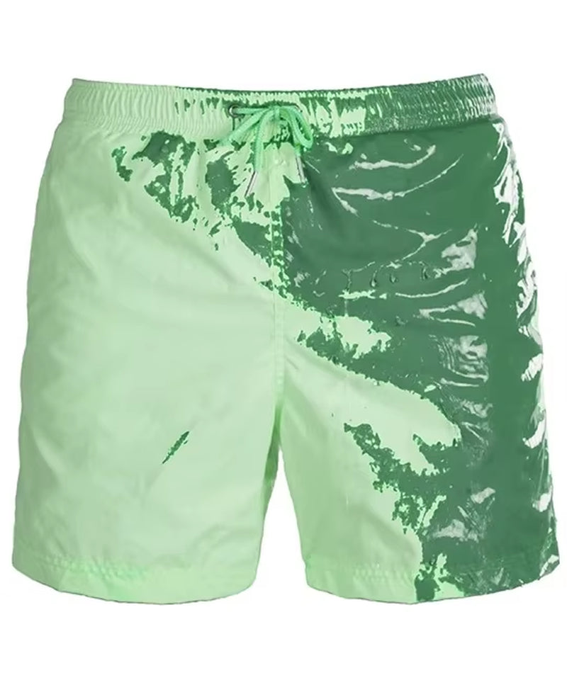 When Exposed to Water, Beach Shorts, Warm-Feeling Color-Changing Shorts Hot Style Swimming Trunks That Change Color