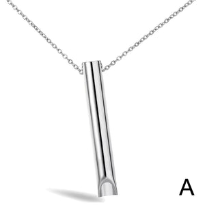 Stainless Steel Anxiety Breathing Necklace for Women Stress Relief Meditation Necklaces Yoga Ritual Female Jewelry Accessories