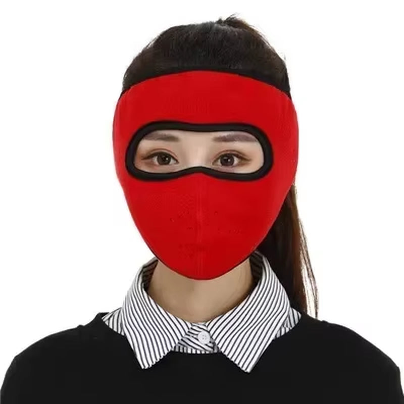 Winter Riding Face Mask Warmth Thickened Neck Ear Protection Wind Cold Resistance Breathable Electric Vehicle Full Mask Autumn