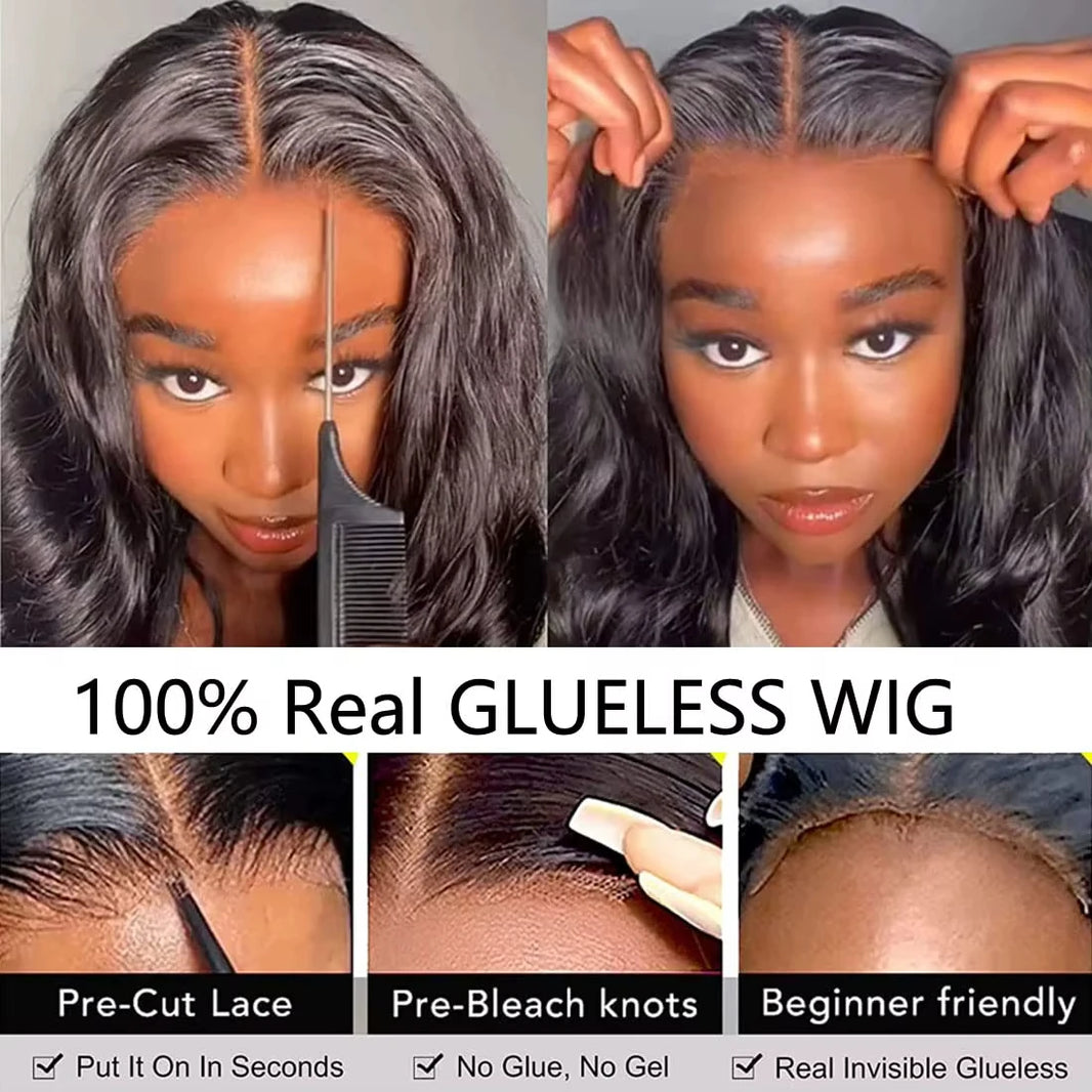 30 inch 100% glueless wigs Body Wave human hair Brazilian 13x6 hd transparent lace front wig human hair closure  7x6 250Density