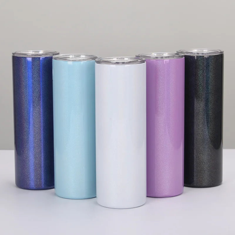 2023 New 20oz Slimming Straight Cup 304 Stainless Steel Double-Layer Vacuum Rainbow Paint Thermos Cup Portable Car Cup