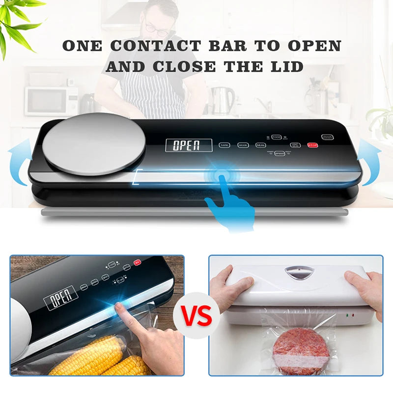 LAIMENG Automatic Vacuum Sealer Sous Vide With Vacuum Bags Packing Machine Vacuum Packer Package For Kitchen Food Fresh S198