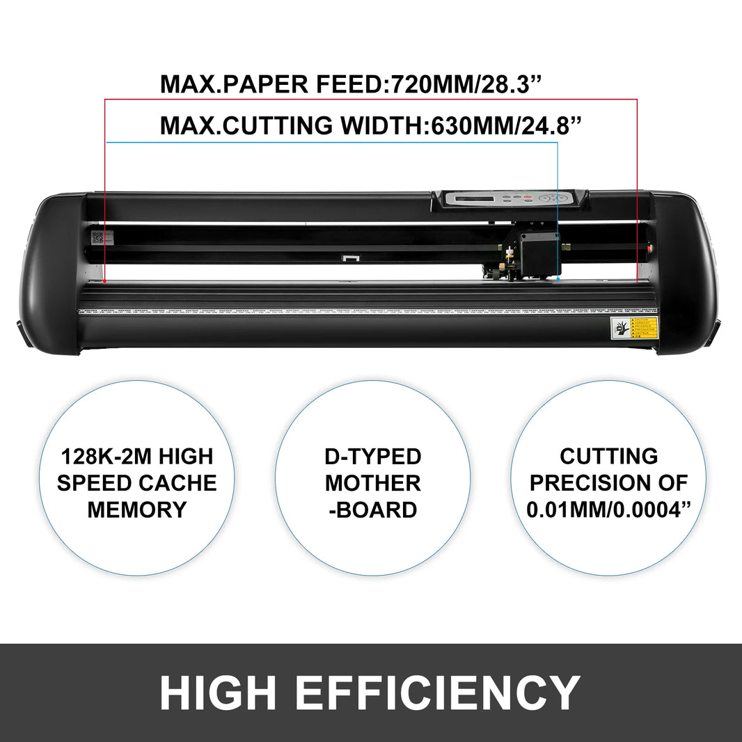 VEVOR 28 Inch Vinyl Cutter Machine With Floor Stand Vinyl Plotter Adjustable Force & Speed SIGNMASTER Software For Sign Making