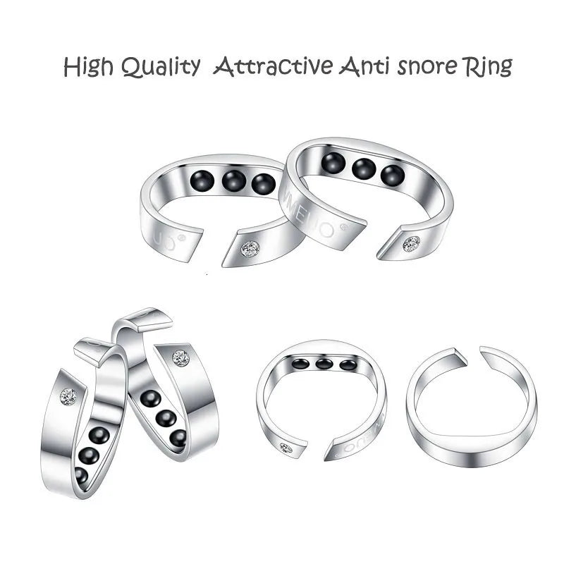 Anti Snore sleep Ring Magnetic Therapy Acupressure Treatment Against Snoring Device Snore stop Stopper Finger Ring Sleeping Aid