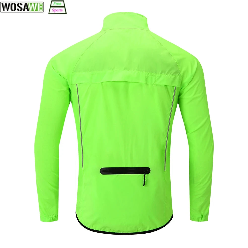 WOSAWE Waterproof Cycling Windbreaker Ultralight MTB Bicycle Bike Rain Jacket Raincoat Outdoor Sport Windproof Cycle Clothing