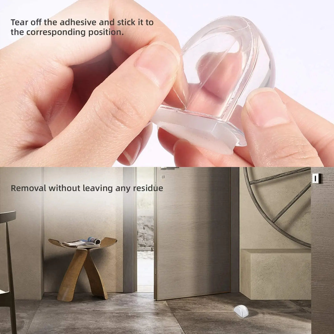 Subject Floor Door Stopper Anti-shock Protections Doorstop Transparent Block Holder Home Improvement Bumpers Silicone Security