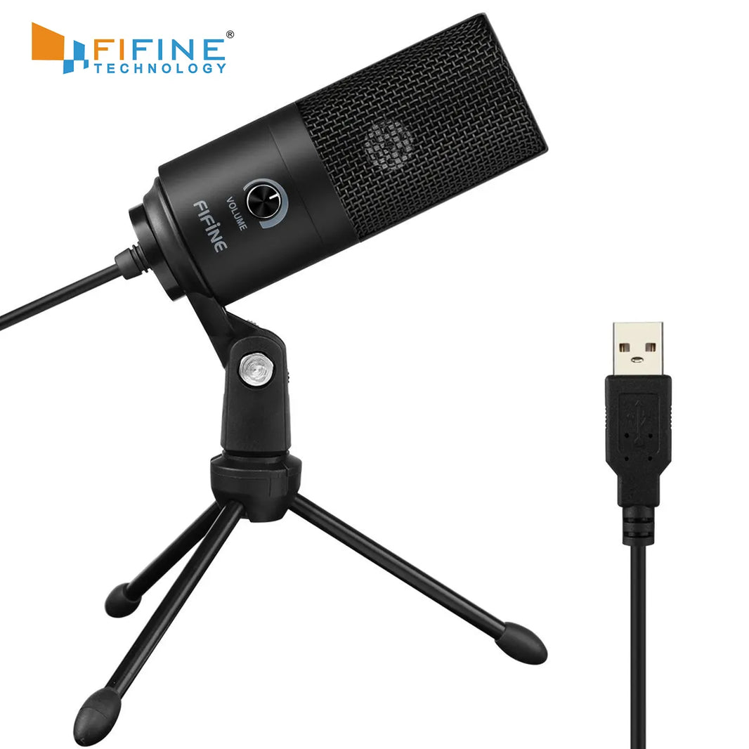 Fifine Metal USB Condenser Recording Microphone For Laptop  Windows Cardioid Studio Recording Vocals  Voice Over,Video-K669