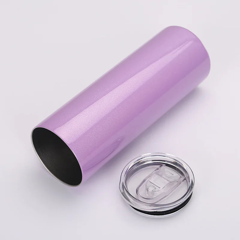 2023 New 20oz Slimming Straight Cup 304 Stainless Steel Double-Layer Vacuum Rainbow Paint Thermos Cup Portable Car Cup