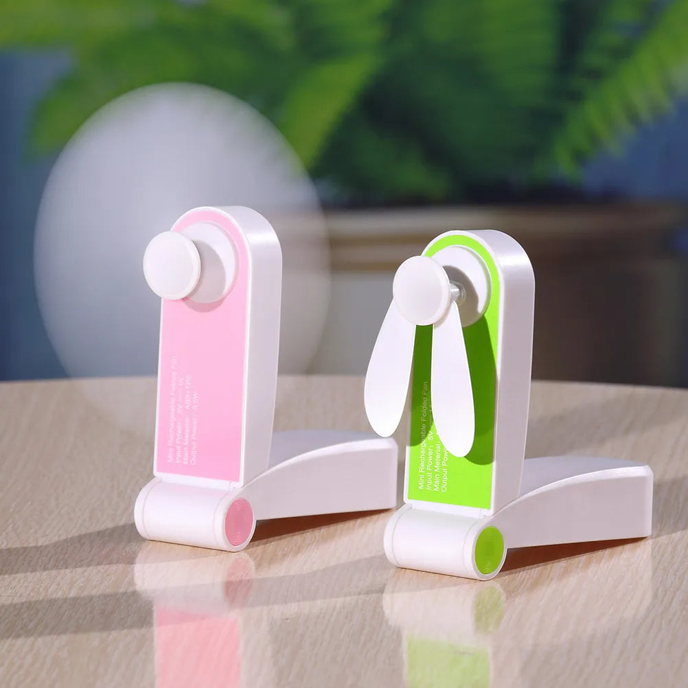 Usb Mini Fold Fan Electric Portable Hold Small Air Cooler Originality Charging Household Electrical Appliances Desktop Ventilado