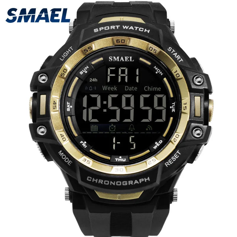 Men Watches Digital LED Light SMAEL Watch Shock Montre Mens Military Watches Top Brand Luxury 1350 Digital Wristwatches Sports