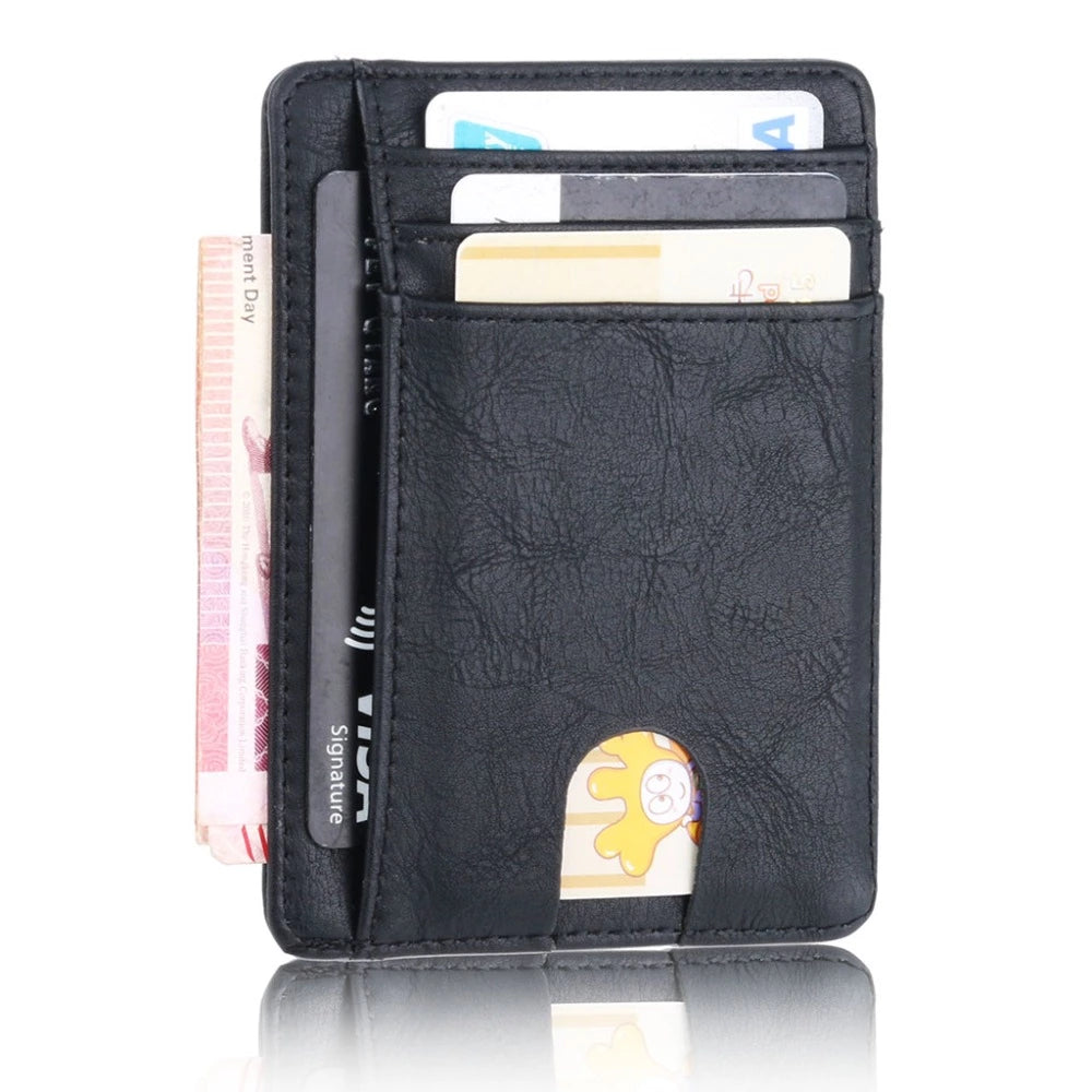 THINKTHENDO Slim RFID Blocking Leather Wallet Credit ID Card Holder Purse Money Case for Men Women 2020 Fashion Bag 11.5x8x0.5cm