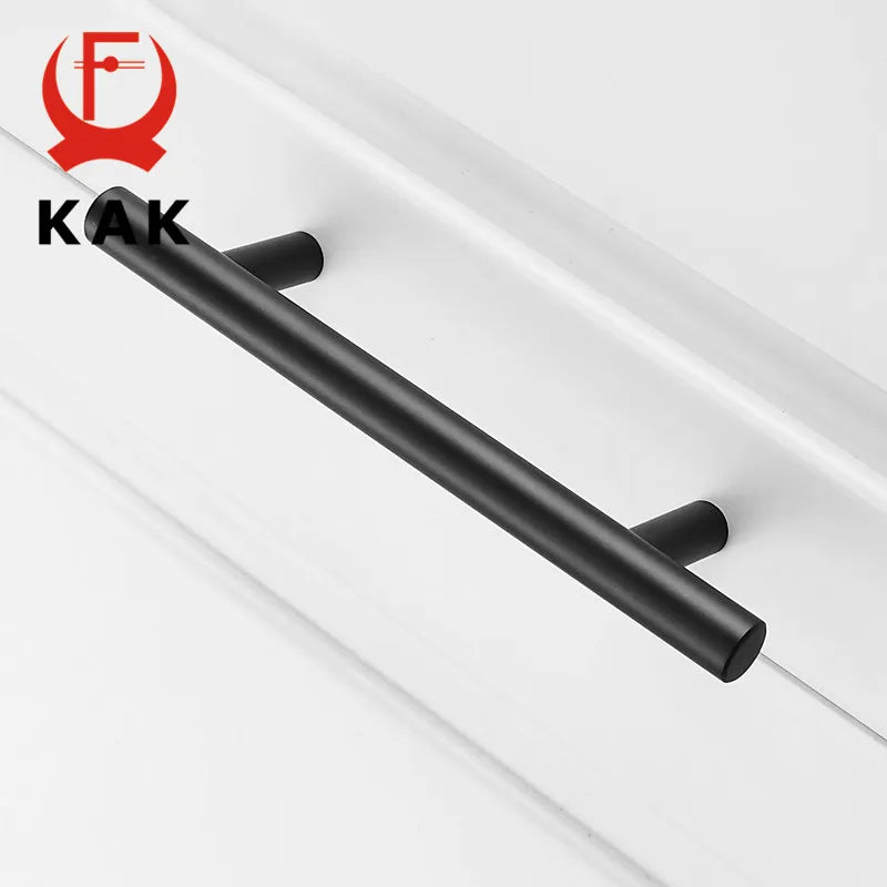 KAK 2" ~ 24" Kitchen Door T Bar Pull Straight Handle Knobs Cabinet Pull Diameter 10mm Stainless Steel Handles Furniture Hardware