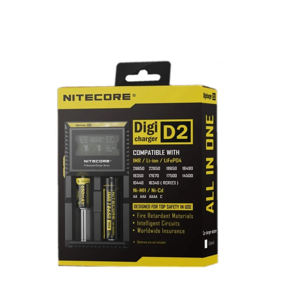 Nitecore D4 D2 I4 I2 Digicharger LCD Intelligent Circuitry Global Battery Charger 18650