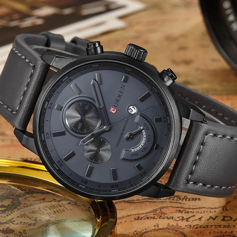 Curren Quartz Watch Men Top Brand Luxury Leather Mens Watches New Relogio Masculino Fashion Casual Sport Clock Men Wristwatches