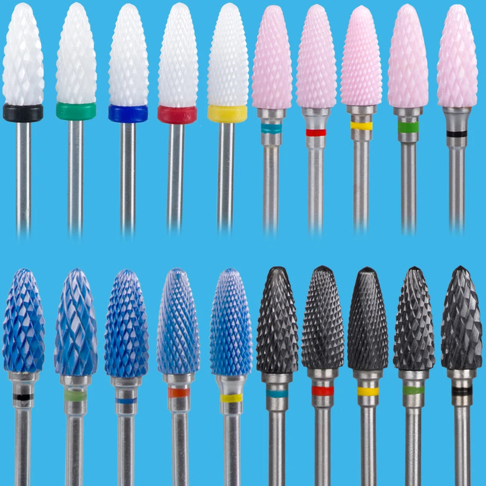 Milling Cutter for Manicure Ceramic Nail Drill Bit for Electric Dill Manicure Machine Mill Cutters for Removing Nail Gel Polish