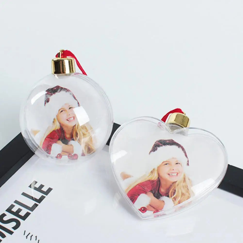 Photo Frame Pendant Ball Suower Star Shape Valentine's Day Birthday Party Gift Customization DIY Christmas Tree Ornament