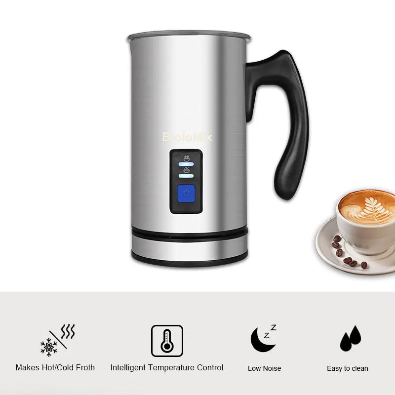 BioloMix Electric Milk Frother Milk Steamer Creamer Milk Heater Coffee Foam for Latte Cappuccino Hot Chocolate