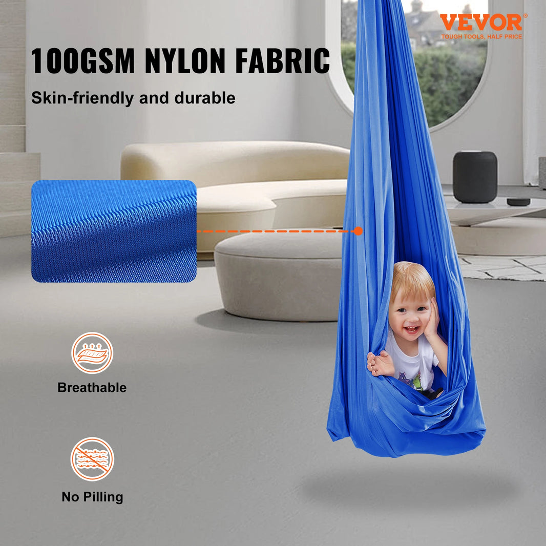 VEVOR Sensory Swing for Kids with Special Needs 3 Yards Therapy Swing Cuddle Swing Indoor Hammock for Child & Adult with Autism