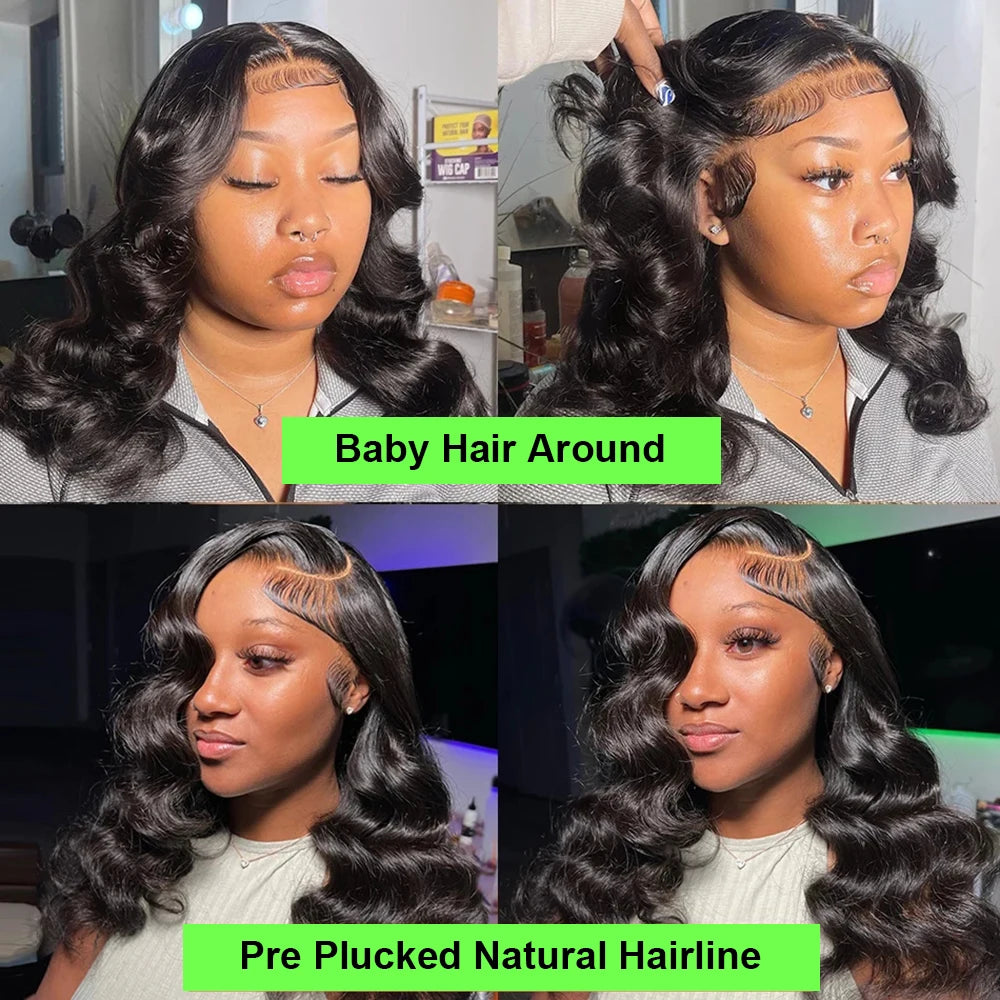 Pre Cut No Glue Glueless Wig Human Hair Ready to Wear Short Bob Wig Body Wave 13x4 Lace Frontal Wigs 100% Human Hair on Sale