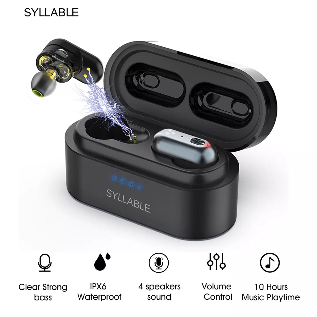 Original SYLLABLE S101 TWS bass earphones wireless headset noise reduction SYLLABLE Volume control earbuds Bluetooth-compatible