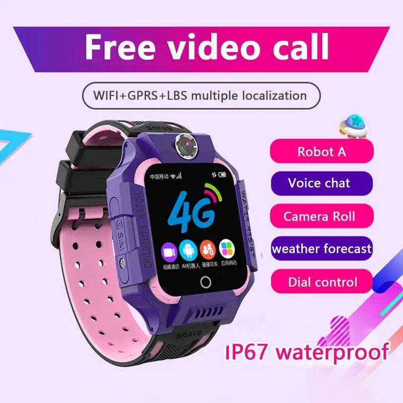 Kid Smart Watch ,Boys Girls Digital Waterproof Smartwatch ,Student Watch Phone Location Video For Students Boys Girls Outdoors